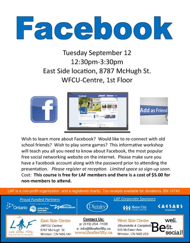 Learning Facebook - East Side Centre